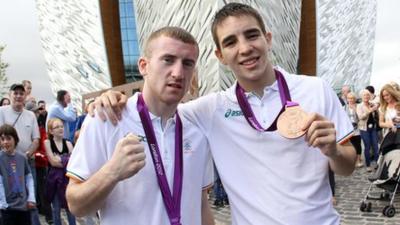 Olympic boxing bronze medallists Paddy Barnes and Michael Conlan