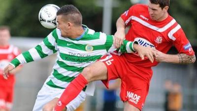 Match action from Donegal Celtic against Portadown