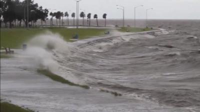 Storm on the shore of Lake Pontchartrain