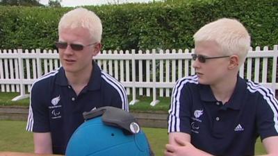 Richard and Peter Chambers, paralympic Goalball athletes