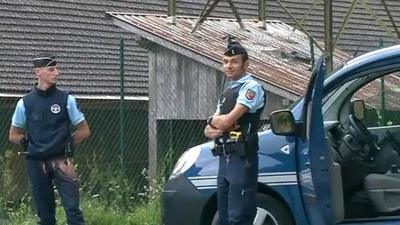 French police at the scene