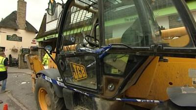 JCB used in ram-raid