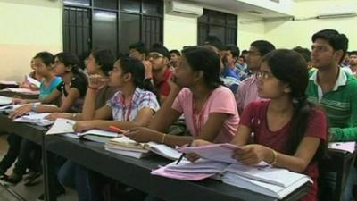 Indian students studying in Kota