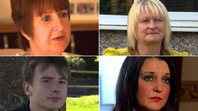 Clockwise from top left : Mavis Breslin, Lynette Powell, Hayley Phillips and Alex Jenkins