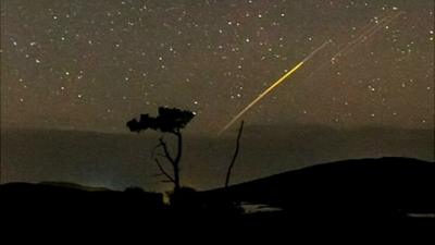 Photo of meteor
