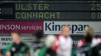 Scoreboard at Ravenhill