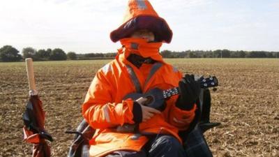 Jamie Fox on the farm