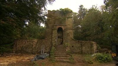 The mausoleum at Pentillie