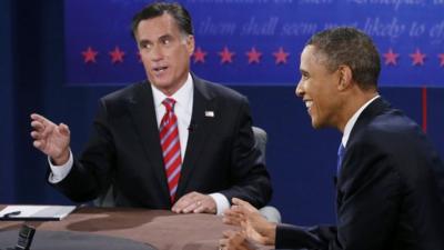 Obama and Romney