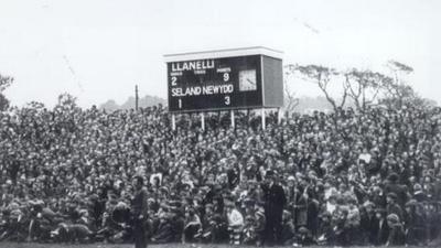 Stradey Park on the day of the match