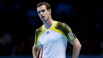 Andy Murray during his match against Novak Djokovic