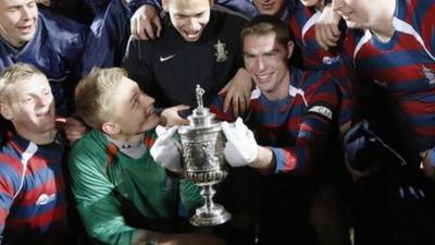 Royal Engineers celebrate FA Cup rematch win