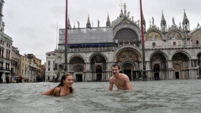 Tourists in Venice