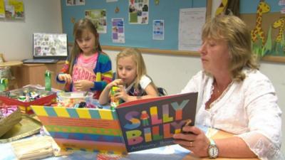 Children attending a Families in Grief session