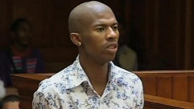 Xolile Mngeni, 25, was found guilty of murder by a judge in Cape Town