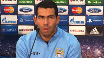 Manchester City striker Carlos Tevez