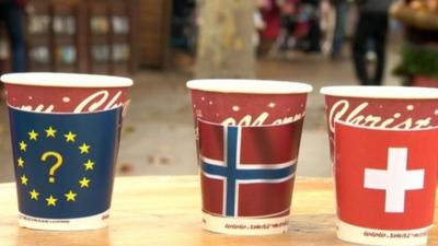 Flags on cups