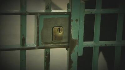 A prison cell lock