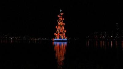 World's biggest Christmas tree in Brazil.