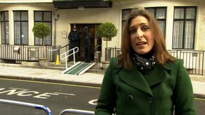 Luisa Baldini outside the King Edward VII hospital