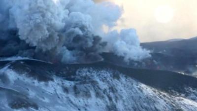 Russia's Plosky Tolbachik volcano