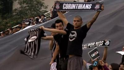 Fans of Brazilian football team Corinthians