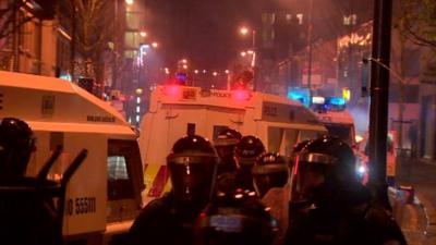 Police officers on Belfast streets