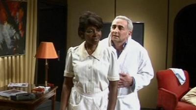 Actors play the roles of Dominique Strauss-Kahn and Nafissatou Diallo