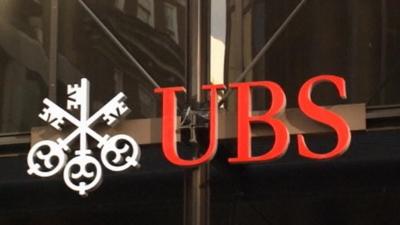 UBS logo on building