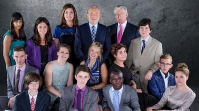 Young Apprentice contestants and panel