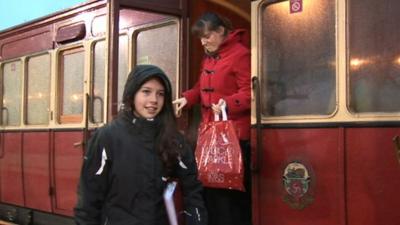 Steam Train does the school run