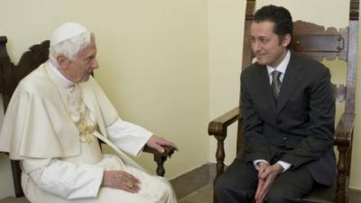 Pope Benedict XVI with Paolo Gabriele