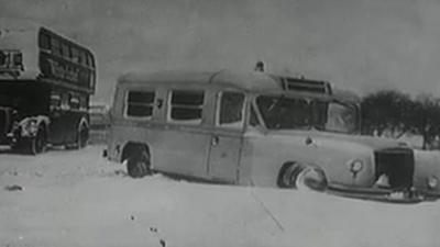 Vehicles in snow