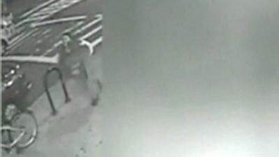 CCTV of woman running