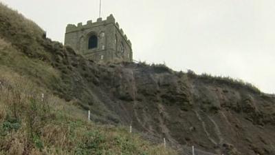 Eroded cliff in Whitby