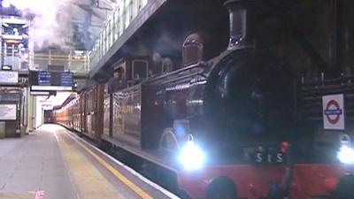 Steam train on the Tube