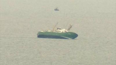 Capsized vessel