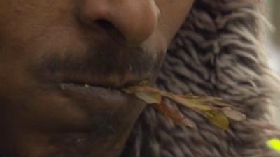 Man chewing Khat