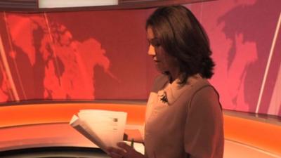 Mishal Husain in studio