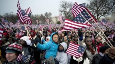 Crowds gathered in Washington