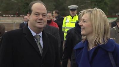 Transport Minister Stephen Hammond with Norfolk MP Elizabeth Truss