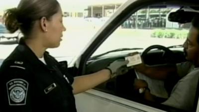 US border security checkpoint