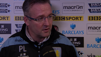 Aston Villa manager Paul Lambert