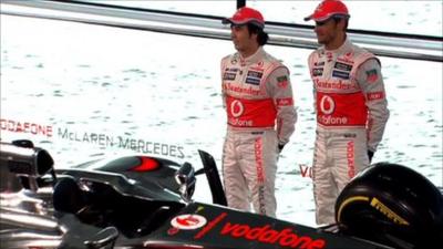 Sergio Perez and Jenson Button