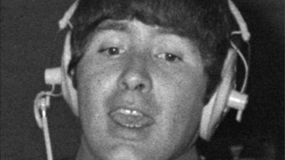 Reg Presley during a recording session with the Troggs