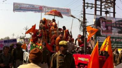 Kumbh Allahabad Hindi Saints procession