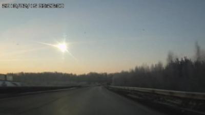 A meteor in the sky