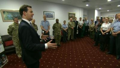 George Osborne address military personnel