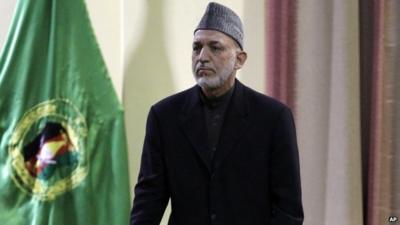 Afghan President, Hamid Karzai,