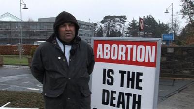 Anti-abortion protester